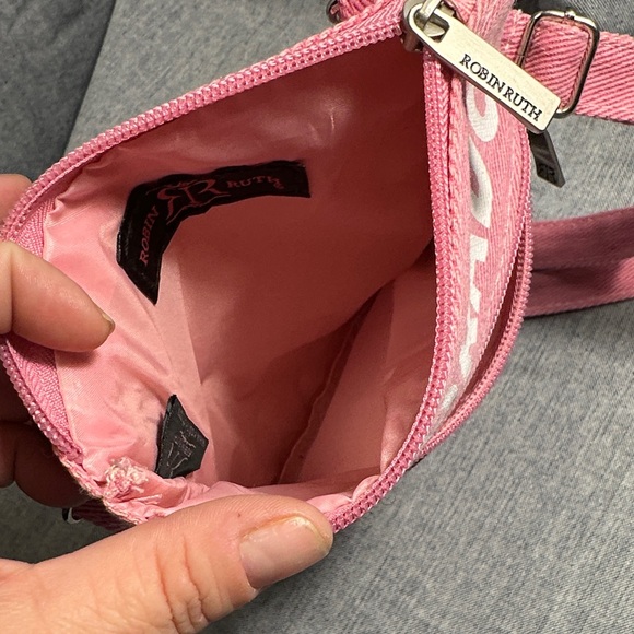 Robin Ruth Pink and Black Colorado Crossbody Bag NWOT - Picture 5 of 8